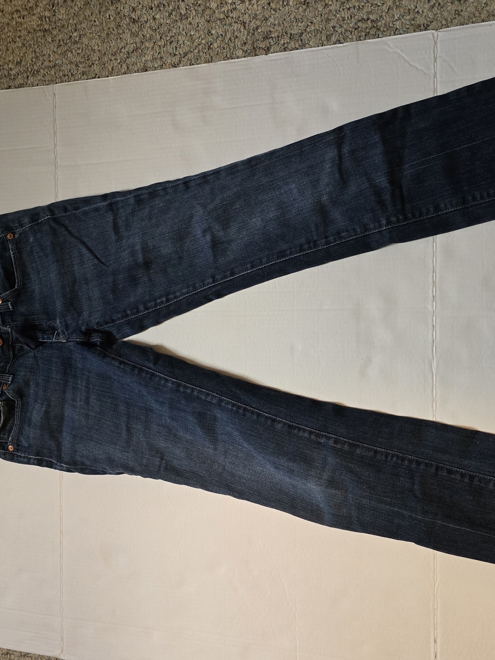 7 For All Mankind Women's Straight Jeans - Dark Blue